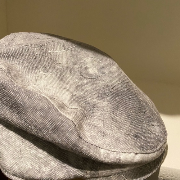 Men’s Gray two tone flat cap hat S/M - Picture 5 of 6